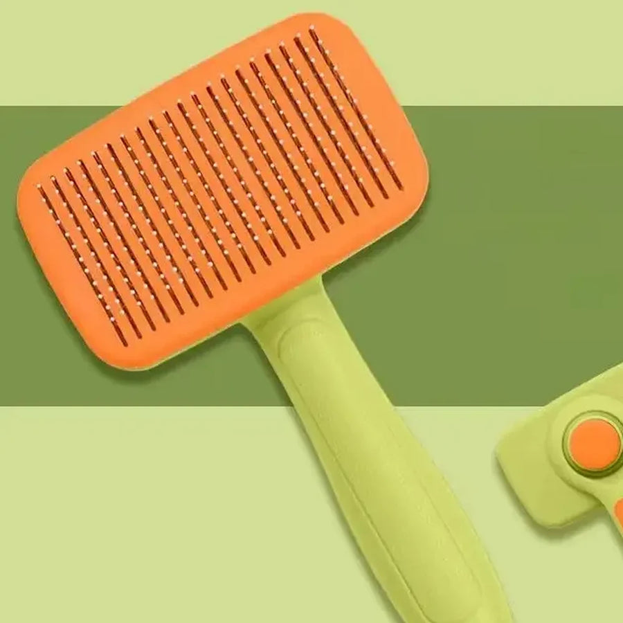 Brosse magique animaux vert et orange