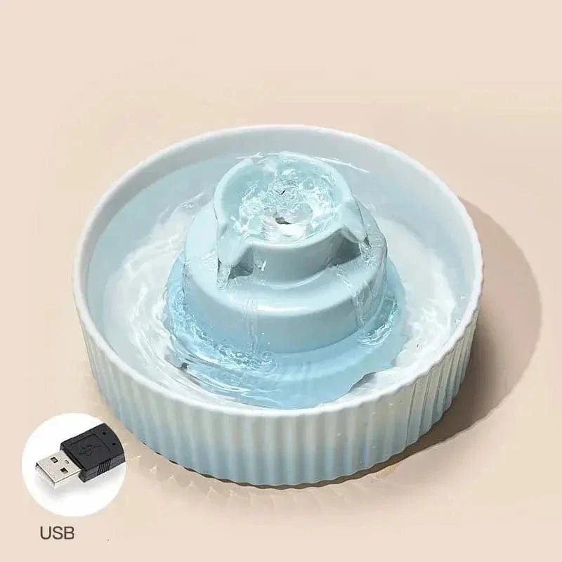 Fontaine à eau filtrante céramique CeramiFilter bleu clair avec câble USB