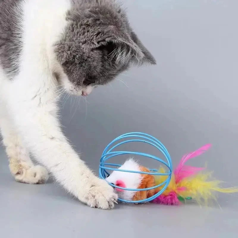 Jouet chat boule souris dedans - Anti-ennui félin | Purrly